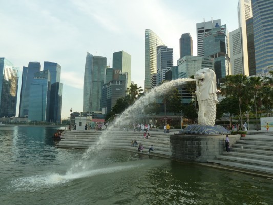 Le Merlion, à Singapour