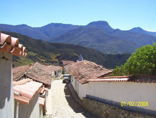 Vue depuis l'entrée de la posada Guamanchi