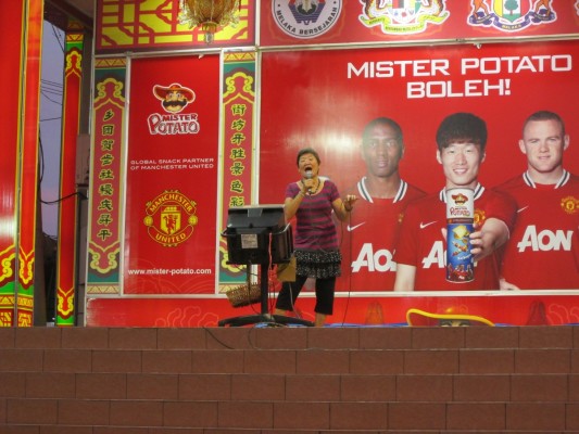 Karaoke extérieur à Malacca