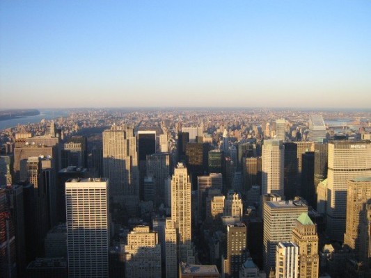 New York, vue depuis le haut de l'Empire State Building.