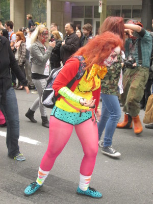 Participante à la Marche des zombies