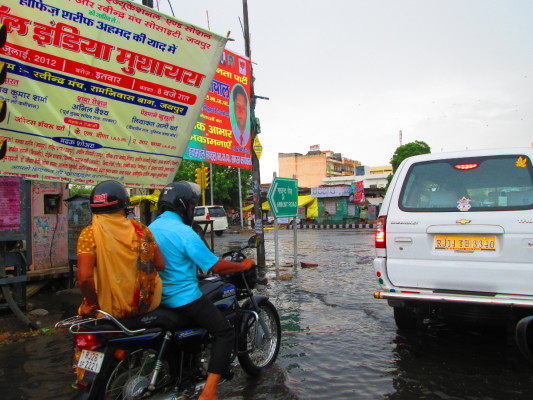 Jaipur, après un épisode de mousson.