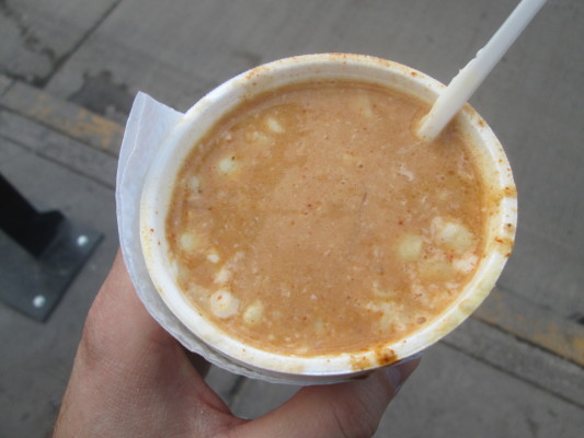 Un verre de « elote ». Je peux comprendre si ça ne vous inspire pas. 