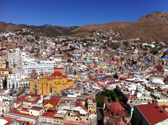 Vue de Guanajuato depuis le monument El Pipila