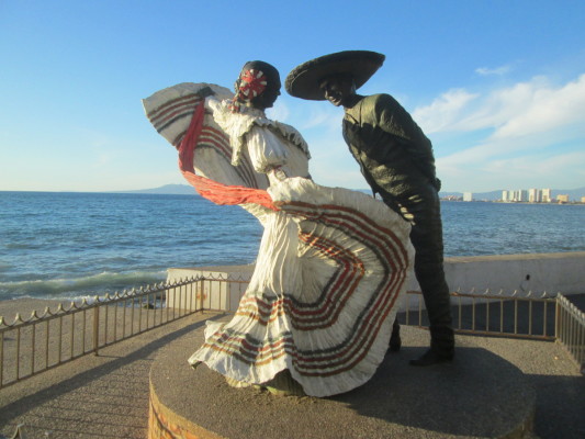 Sculpture sur le Le Malecón de Puerto Vallarta