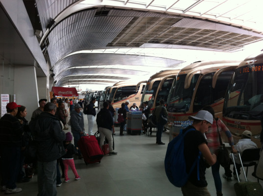 Au terminus de Guanajuato, quelques minutes avant le départ.