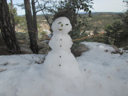 Un bonhomme de neige au Mexique... oui, c'est possible. 