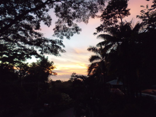 Coucher de soleil sur Quepos