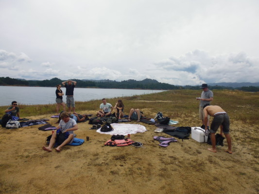 Arrêt baignade sur l'île