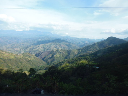 La route entre Medellin et Bogota