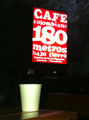 Café souterrain, cathédrale de Zipaquira