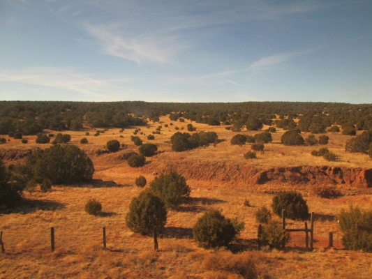 Paysage dans le train entre Kansas City et Albuquerque