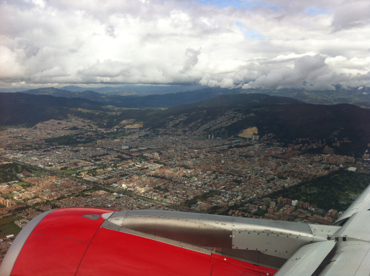 Au-dessus de Bogotá...