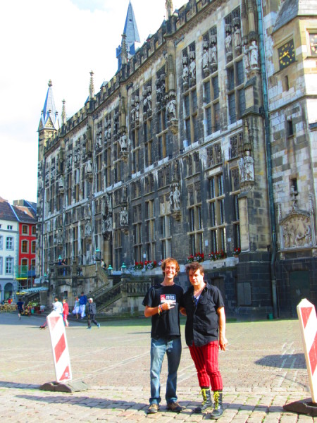 Mon ami Alexandre et moi, à Aix-la-Chapelle/Aachen.