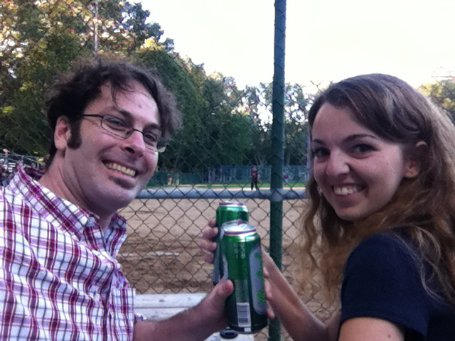 Audrey, le joueur de softball et moi