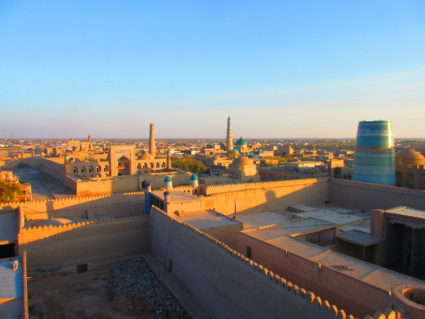 Vue de Khiva depuis la forteresse