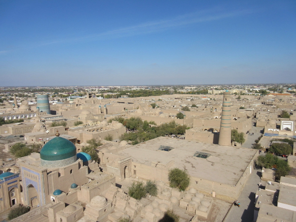 Vue de Khiva depuis le minaret Islom Khodja